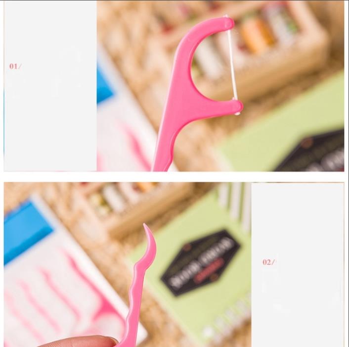 

25pcs/set Plastic Toothpick Cotton Floss Toothpick Stick For Oral Health Table Accessories Tool Opp Bag Pack