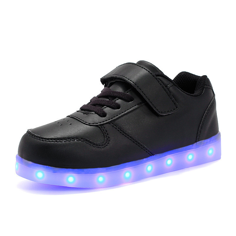 

Kids LED Lights Comfortable Boys Fashion Girls Show Shoes Big Size Children Soft Sports Running Chunky Sneakers Zapatos, White