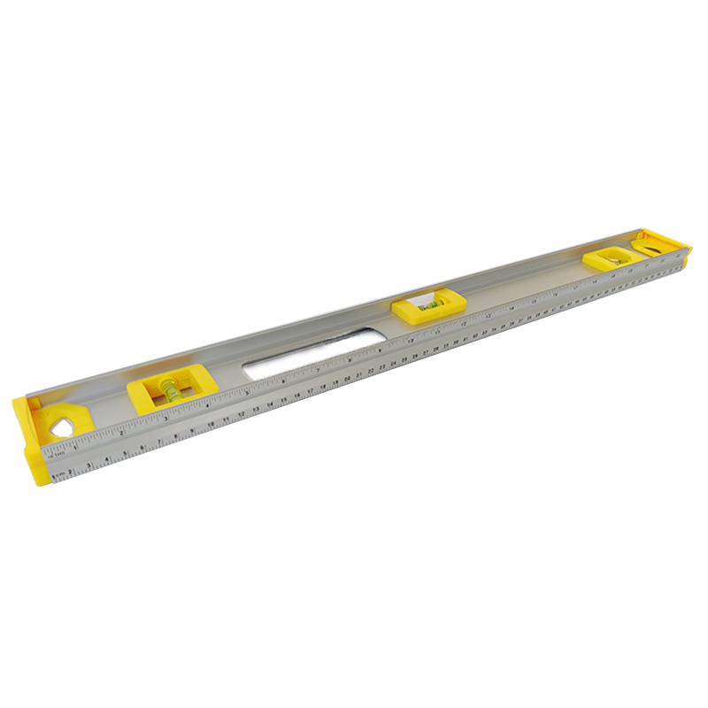

Level household multifunctional 60cm measuring ruler 3 leveling bubble I-shaped natural alumina level with top view function
