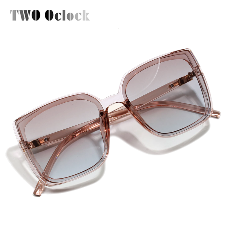 

Sunglasses 2021 Square Women Oversize Gradient Lenses Female Sun Glasses UV400 Lentes De Sol Mujer W9112