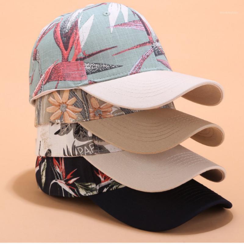 

Fashion Floral Baseball Cap For Women Summer Snapback Female Cap Outdoor Sports Trucker Hat Curved Sunhat Bone1, Beige