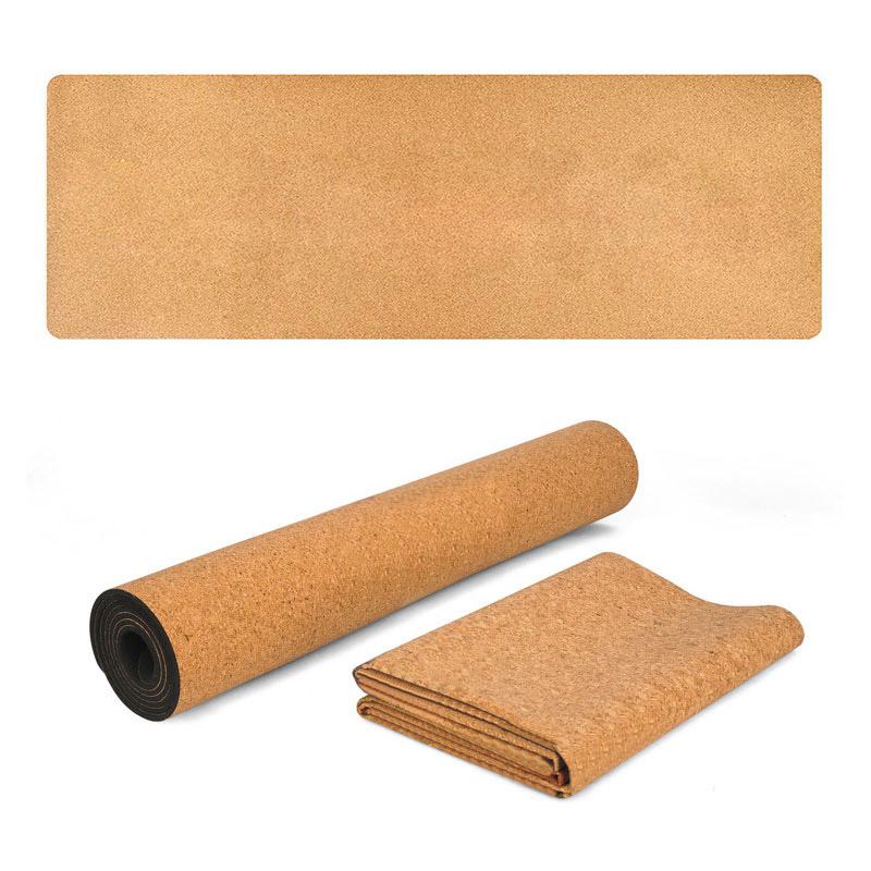

183X68cm Natural Cork Yoga Mat Fitness Gym Sports Mats Pilates Exercise Pads Non-Slip Yoga Mats 5mm Absorb Sweat Odorless, Red