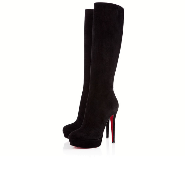 

Luxury Designed Cate Boot For Women,Ladies Red Bottom Boots Chains Platform Heel Women Winter Shoes Smooth Calf Leather Knee-high Boots, Colour 3