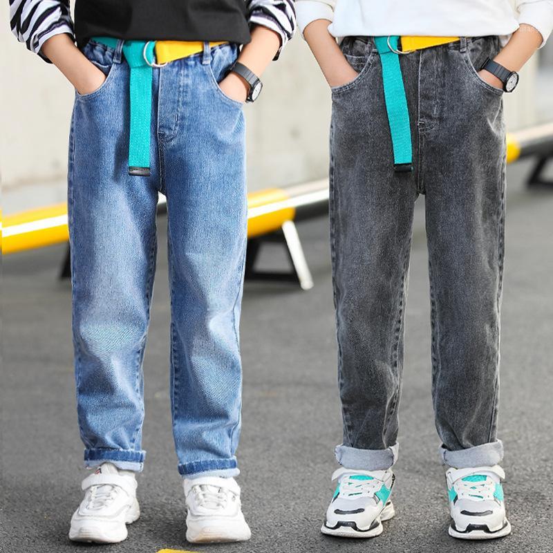 

Kids Jeans Boys Casual Loose Denim Pants Elastic Waist Jeans For Boy Spring Autumn School Children's Clothes1, Black