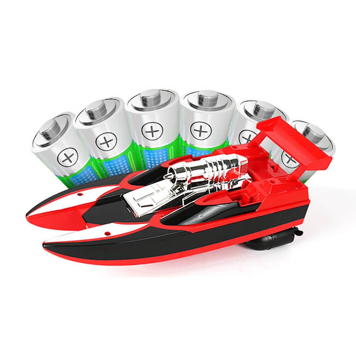 

Hot sale radio remote control dual motor high speed boat RC racing children outdoor racing boat, Red