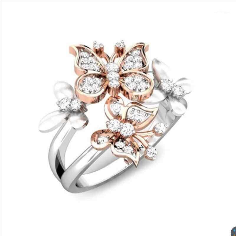 

Fashion Jewelry Rings, Two color butterfly ring, Ms ring1