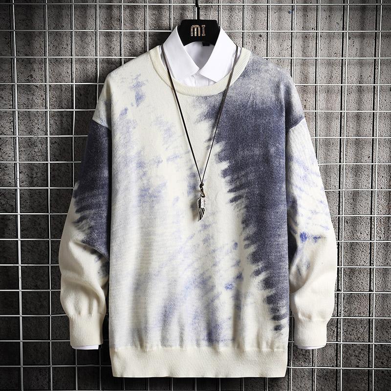 

GlacialWhale Mens Knitted Sweater Men 2021 Winter Camouflage Sweaters Pullover Jumper Harajuku Korean Casual White Sweater Men, Black
