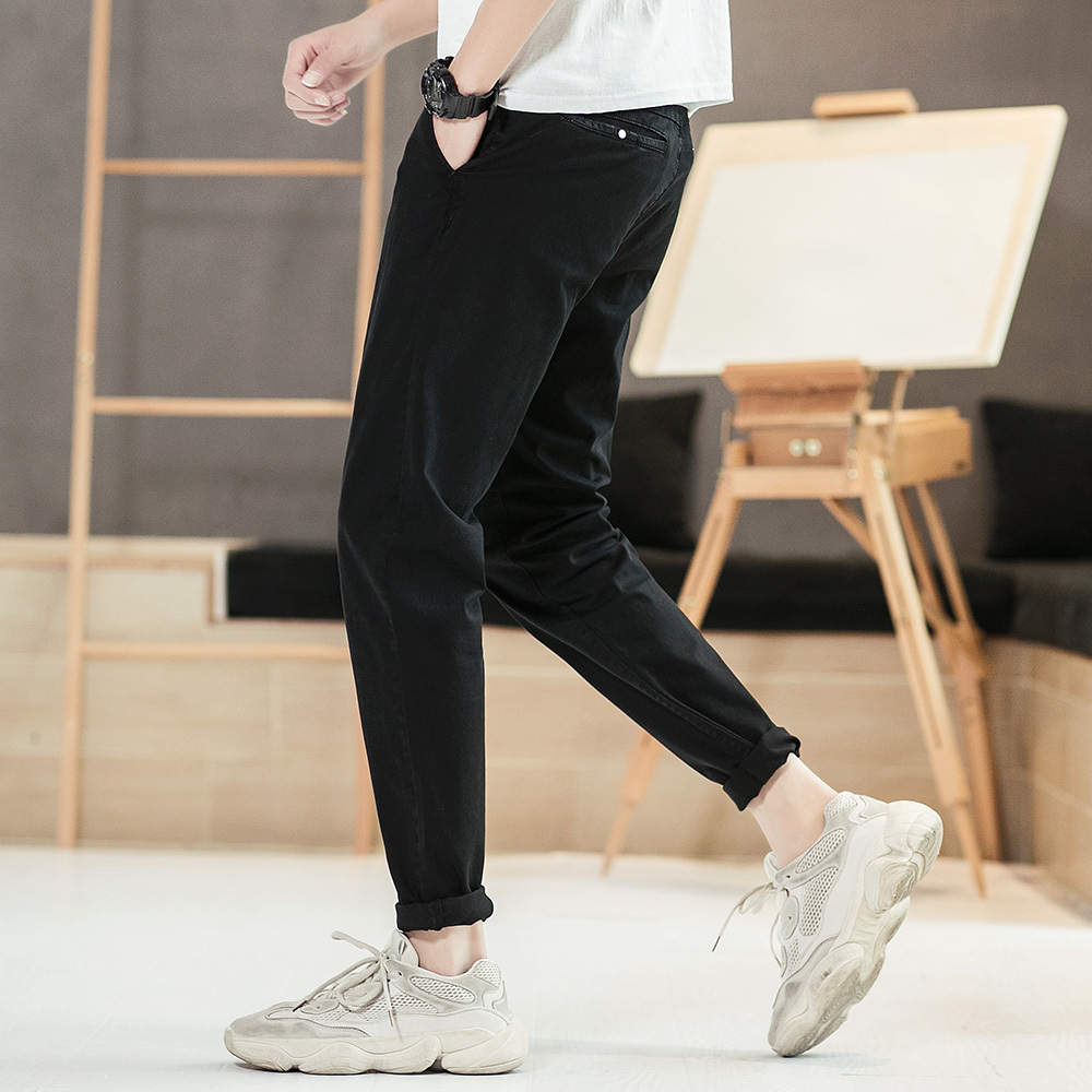 

2021 New of Fine Cotton Men Classic Thin Fashions Male Fitting Long Trousers Quality Men's Clothing F43 R1ZN, Yellow.