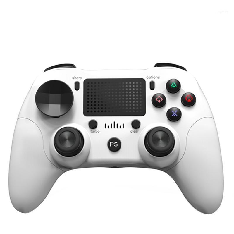 

Bluetooth Wireless Game Controller Build-in Six Axis Dual Vibration with Press Panel Gamepad for /Android/PC(White)1