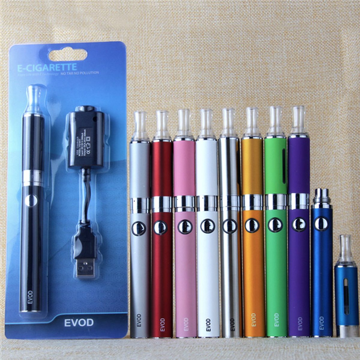

eGo EVOD MT3 Blister Pack Starter Kit With 650mah 900mah 1100mAH Evod Battery MT3 Vaporizer Atomizer Tank Vape Pen