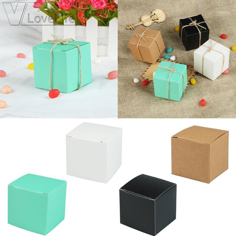 

25pcs Square Paper Jewellery Gift Boxes Wedding Candy Box Favors Party Birthday Packing Decor 2" x 2" x1
