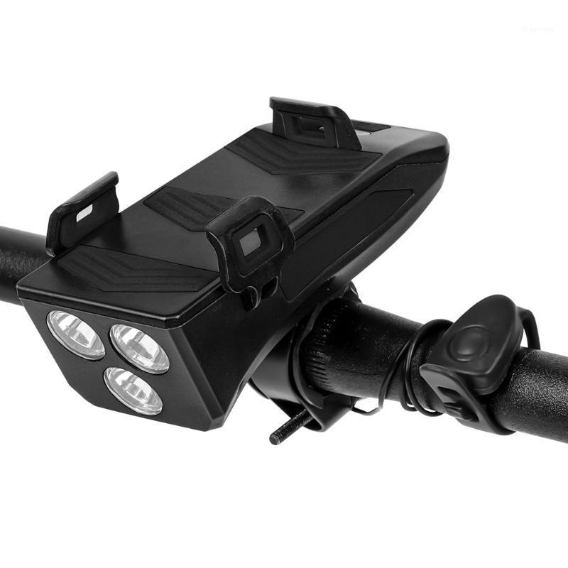 

WEST BIKING Waterproof 2000/4000mAh Bike Light 4 IN 1 400 Lumen Bike Horn Phone Holder Power Bank Bicycle Front Light1