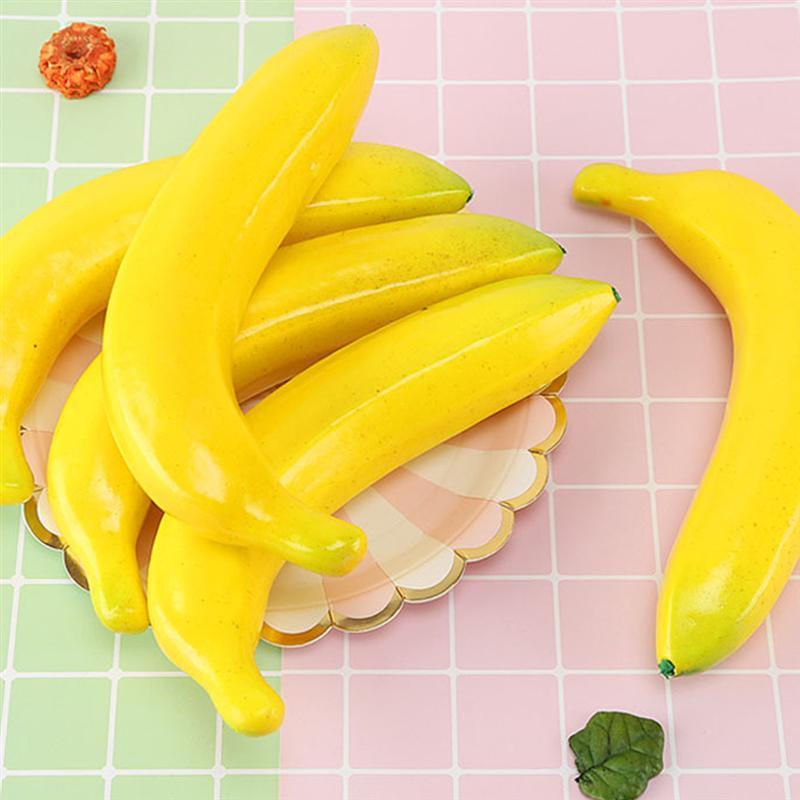 

4pcs Fake Fruit Lifelike Bananas Simulation Banana Artificial Fruit Decorations Party Photobooth Props