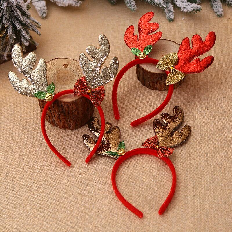 

2020 Christmas Headbands Fancy Dress Reindeer Antlers Hairband Hair Hoop Xmas Kids Party Decor