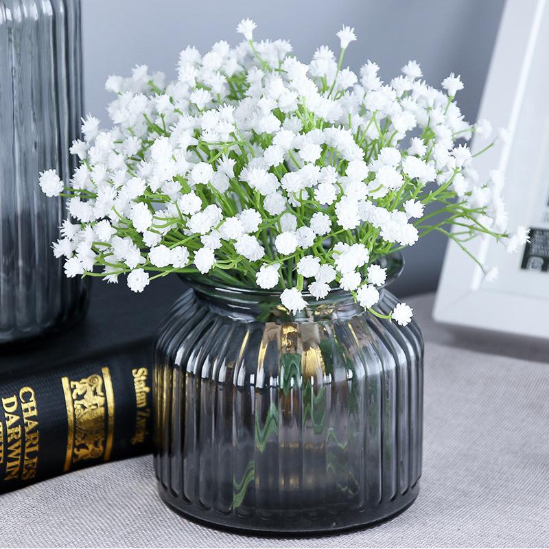 

Mini Artificial Flowers Gypsophila Fake Flower DIY Scrapbooking Craft Table Decor For Wedding Party Decor Plastic Babies Breath, 1bouquet