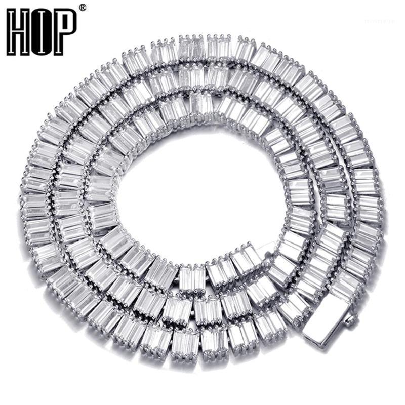 

Hip Hop 4MM Cuban Square Baguette CZ Tennis Chain Bling Iced Out Copper + Cubic Zirconia Necklace For Men Women Jewelry1
