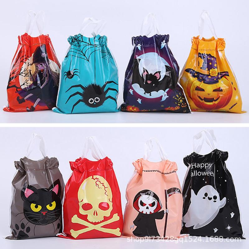 

50PCS Halloween Candy Bags Cute Gift Bag Trick or Treat Kids Gift Pumpkin Bat Candy Boxes Halloween Party Decoration Supplies