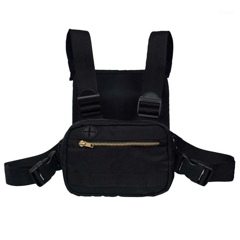 

Super sell-Mini Men Chest Rig Streetwear Outdoor Sports Waist Bag Climbing Shoulder Bag Phone Money Belt Chest1, Black color