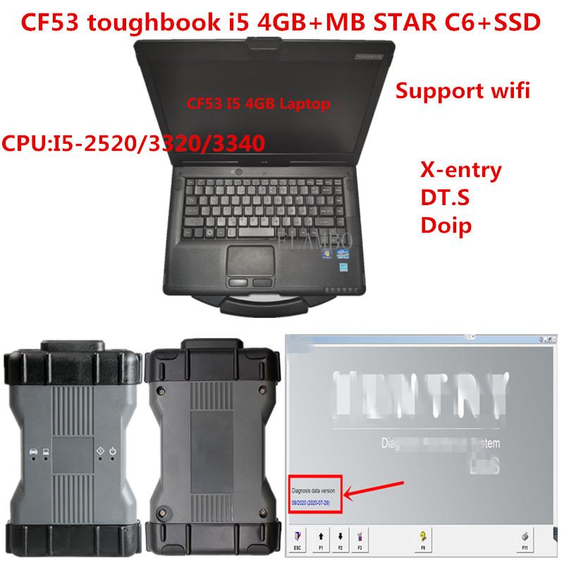 

Hot sale CF53 Toughbook -2520/3320/3340 4GB with v2020.09 software 360 GB SSD for MB Star C6 VCI DOIP Xen-try Diagnostic tool