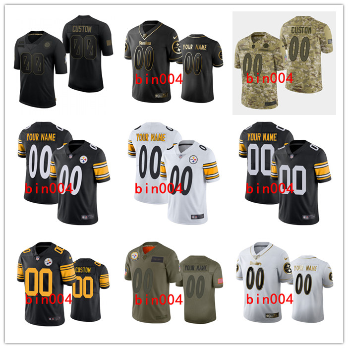 

Customized Pittsburgh Steelers MEN WOMEN YOUTH Nfl Limited Home Jersey Football Vapor Untouchable 100% embroidery S-6XL, Black;red