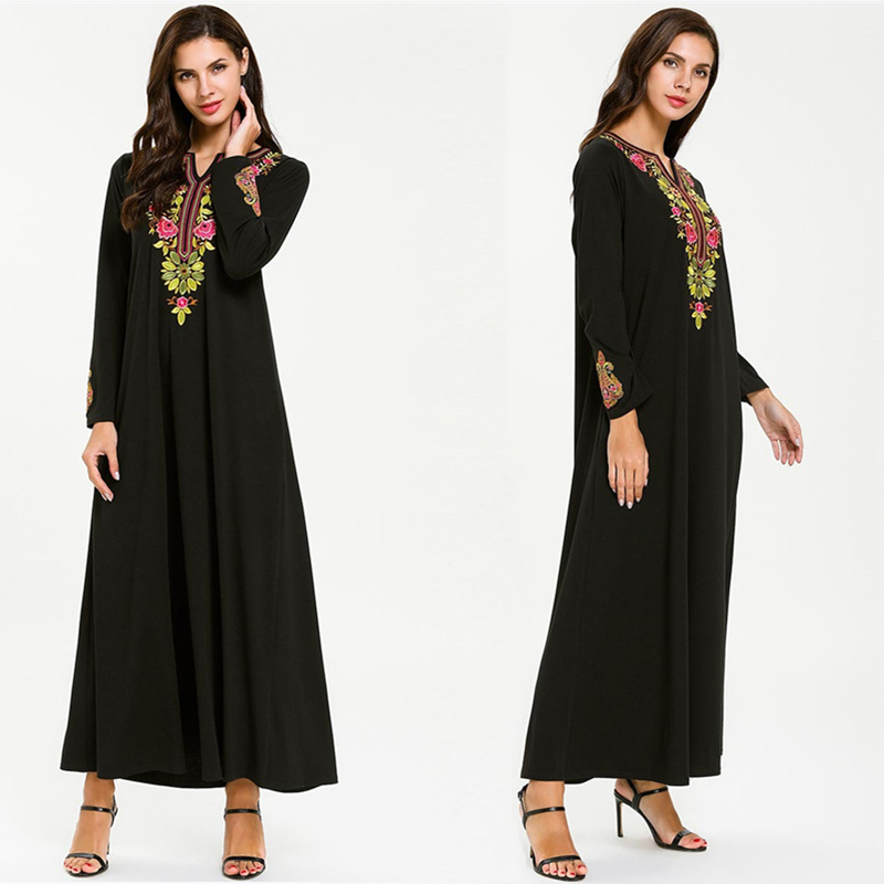 

2021 New Abayas for Woman As Jilbab Caftan Elbise Ramadan Robe Dubai Uae Hijab Dressed in Turquoise Clothes 0tel, Grey headscarf 200cm