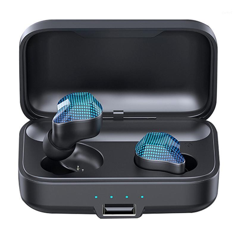 

NEW-S15 Wireless Bluetooth Headset TWS Binaural Mini Headset Sports press contact LED Display Bluetooth 5.01, Black