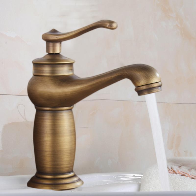 

Bathroom Faucet Antique Bronze Finish Brass Basin Sink Faucet Single Handle Water Taps Water Mixer Tap For Kitchen Bathroom