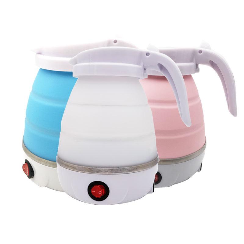 

0.6L Foldable Travel Storage Grade silicone collapsable portable water kettle folding electric kettle for camping outdoor
