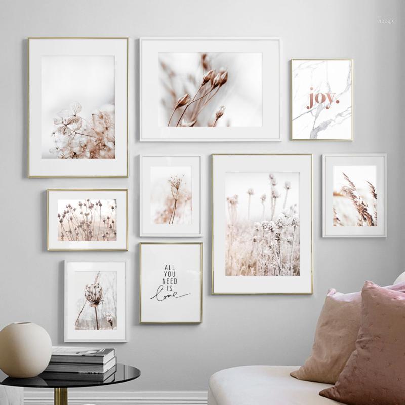 

Autumn Grass Kapok Dandelion Reed Flower Wall Art Canvas Painting Nordic Posters And Prints Wall Pictures For Living Room Decor1