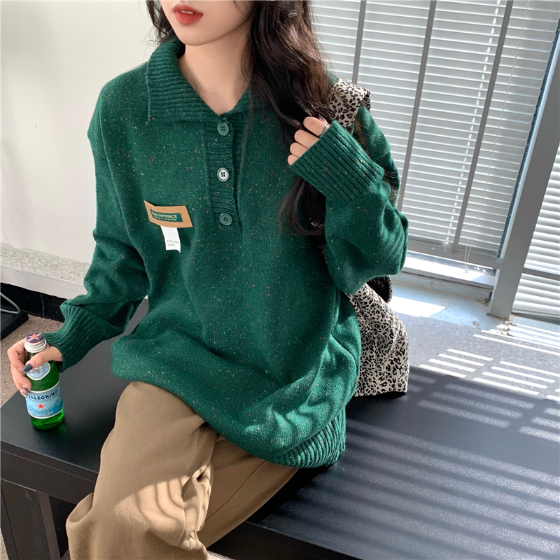 

2021 New 3 colours -Autumn Korean winter loose shirts knitted and women's sweater (c8197) GKXS, Beige