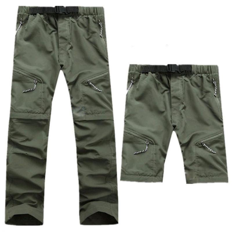

Men and Women Detachable Quick Dry Hiking Pants Outdoor Sports Quick-drying Pants Sports Trousers for Outdoor Camping, Khaki