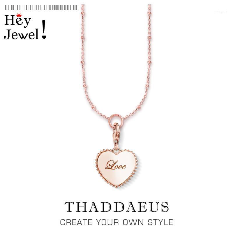 

Chains Charm Necklace Love Heart,2021 Summer Fashion Sweet Jewelry 925 Sterling Silver Bijoux Romantic Gift For Women1