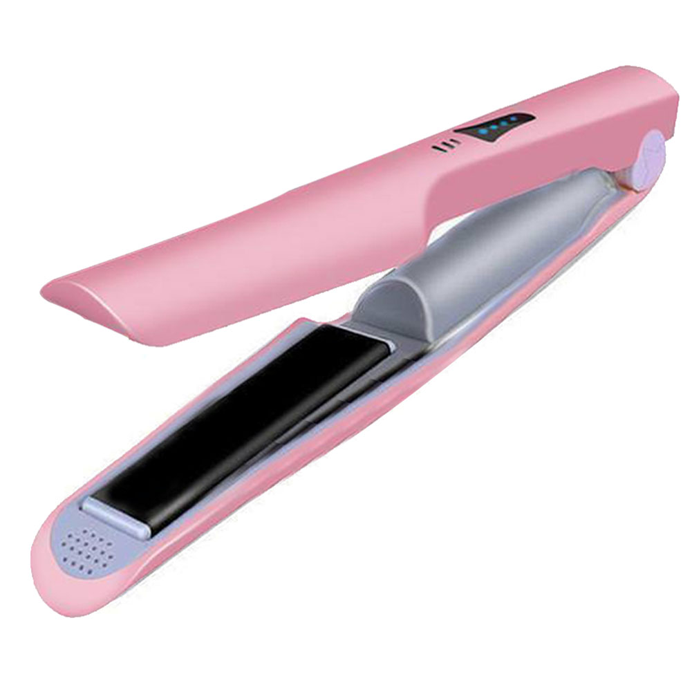 

Curling Iron Wireless Charging Cordless Flat Iron USB Hair Straightener Tool Mini Curler