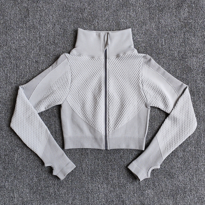 

Yoga-Top Vital Seamless Yoga Shirt Women Fitness Zipper Long Sleeve Workout Tops Gym Clothes Sportswear Running T-shirts 201125, Darkgreen