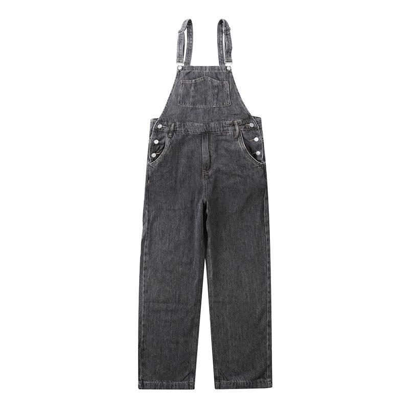 

Denim Overalls Men Cargo Trousers Male Functional Multi-Pockets Mens Retro Black Jeans Streetwear Jumpsuit Suspenders Trousers, Blue