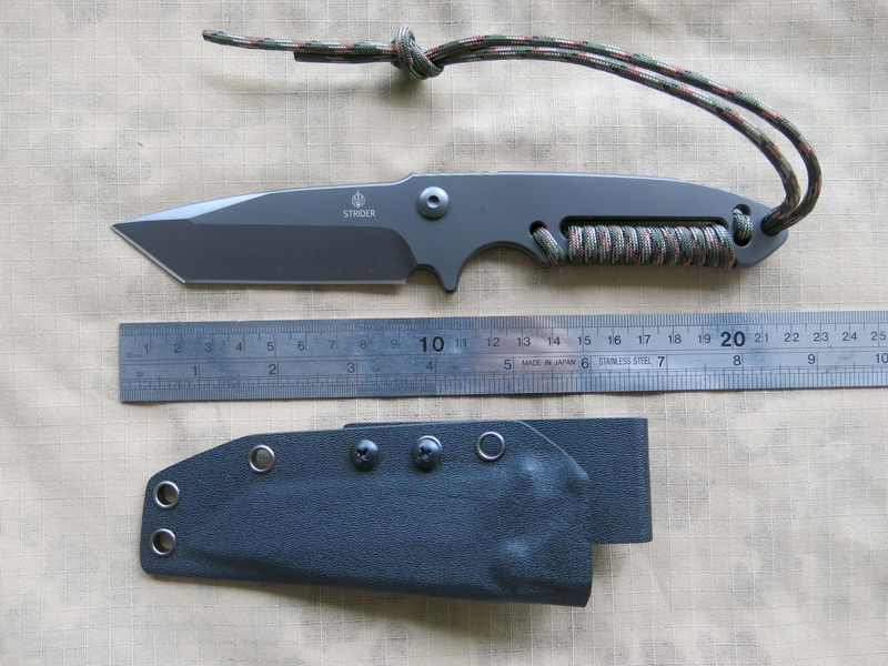 

Strider ST D2 Blade Titanium Finish Tanto Kydex Sheath EDC Outdoor Tactical Camping Combat Survival Fighting Tools Fixed Knife