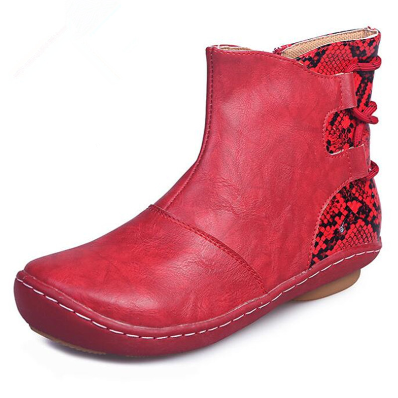 

2021 New Casual Women's Boots with Zipper Comfortable Female Shoes 35-43 Twmz, - 01
