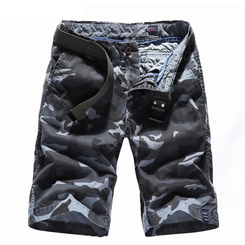 

2021 New Camouflage Cargo Shorts Military Style Cotton Bermuda Clothing Men's Camo 40 Gray Orange Army Green Oaic, Games