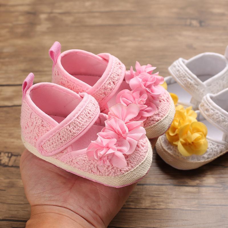 

Lovely Infant Toddler Princess First Walkers Newborn Baby Girls Kid Prewalker Soft Soled Shoe Bow Dress Knitting Shoes Footwear, Pink