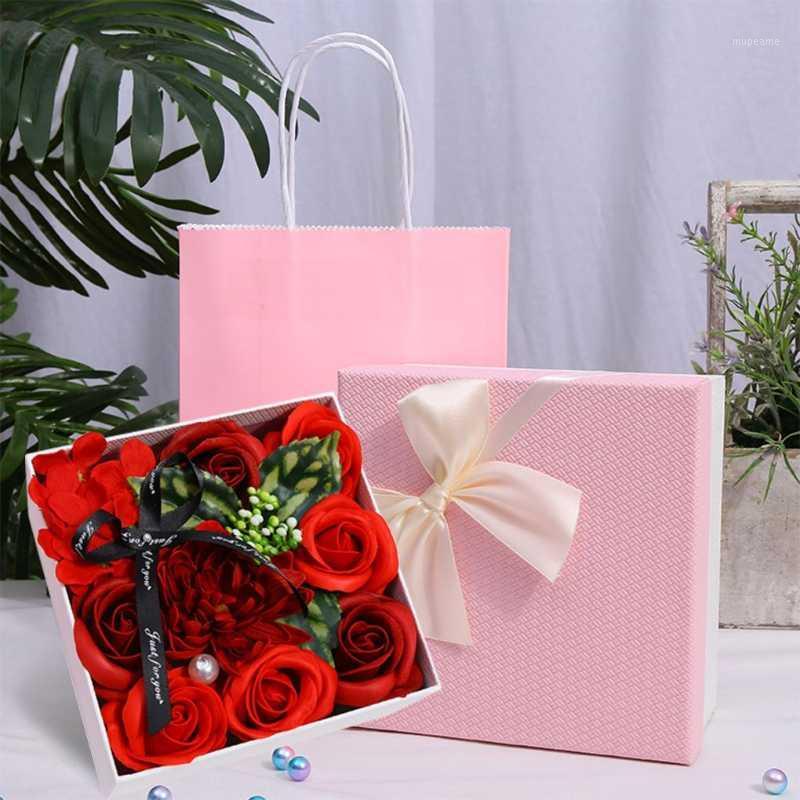 

Gift Box Packaging Artificial Rose Wedding Gift Box For Brithday Valentines Day Lipstick Jewelry Necklace Storage Decoration1
