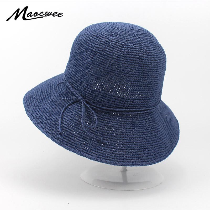 

Wide Brim Hats Summer Straw Hat Women Big Sun Beach Cap Flat Top Caps Spring Women's Trip Headwear Bone
