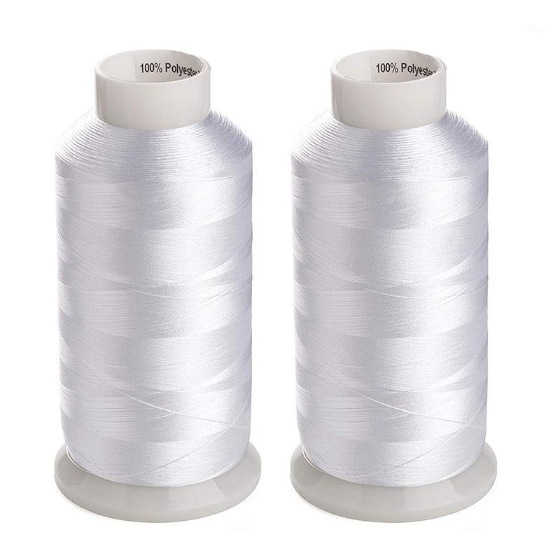 

2 Bobbin Thread for Sewing and Embroidery Machine 2 White 5500 Yards Each - 60WT Polyester Bobbin Fill Thread Bottom Threads1