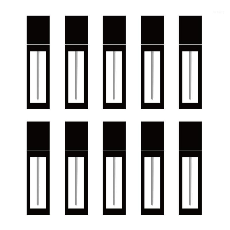 

10pcs/lot 4ml Plastic Empty Lip Gloss Tube Black Clear Lip Bottles Container Cosmetic Refillable Bottles Glaze Tubes1