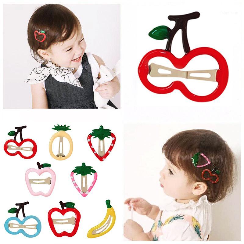 

Fruit Baby Hair Clips Set For Women Girls Hair Accessories Kids Cartoon Hairpin Children Barrette Pineapple Side BB Clip1, Red strawberry