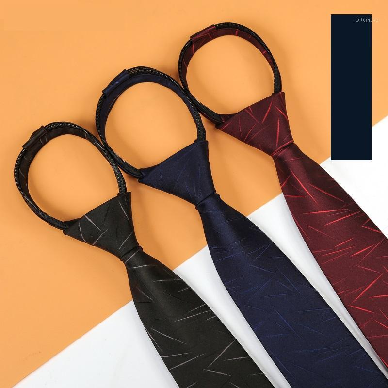 

High Quality 2020 New Designers Brands Fashion Business Casual 7cm Slim Ties for Men Necktie Zipper Black Work with Gift Box1