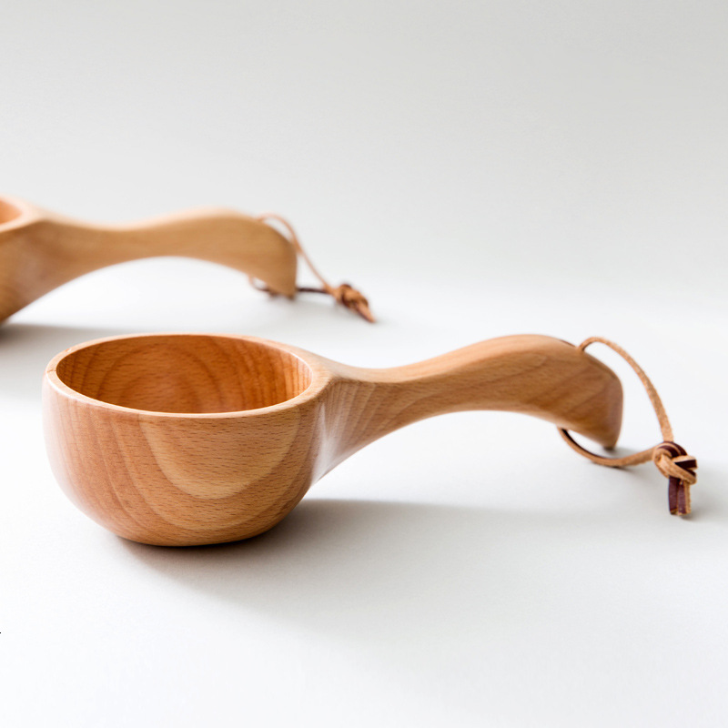 

2021 New Creative Wooden Tableware Bowls Nordic Handle Solid Wood Bowl Szo6