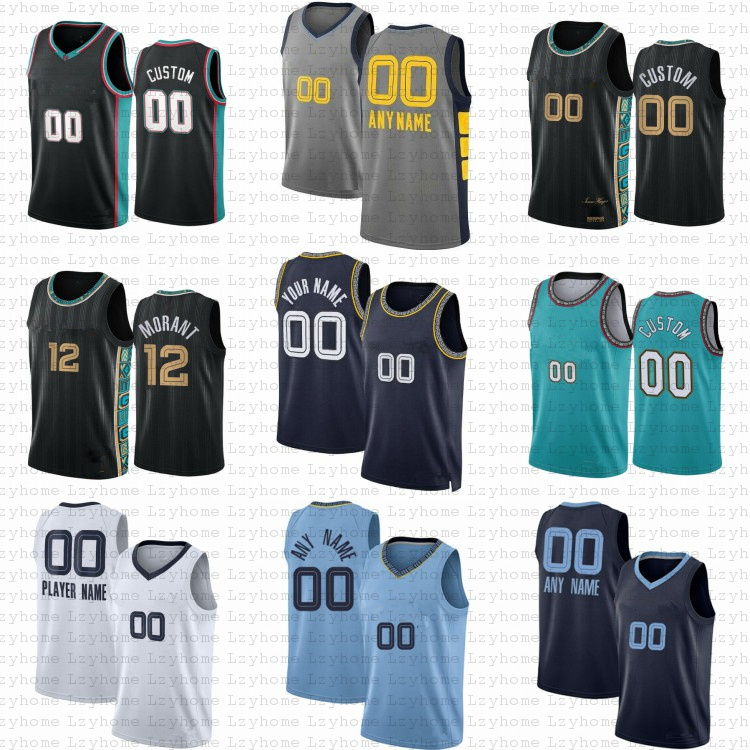 

12 Ja Morant Memphises 22 Desmond Bane Grizzlie Custom Basketball Jerseys David Roddy 13 Jaren Jackson Jr Kenneth Lofton Brandon Clarke Steven Adams Dillon Brooks, My store(lzyhome)