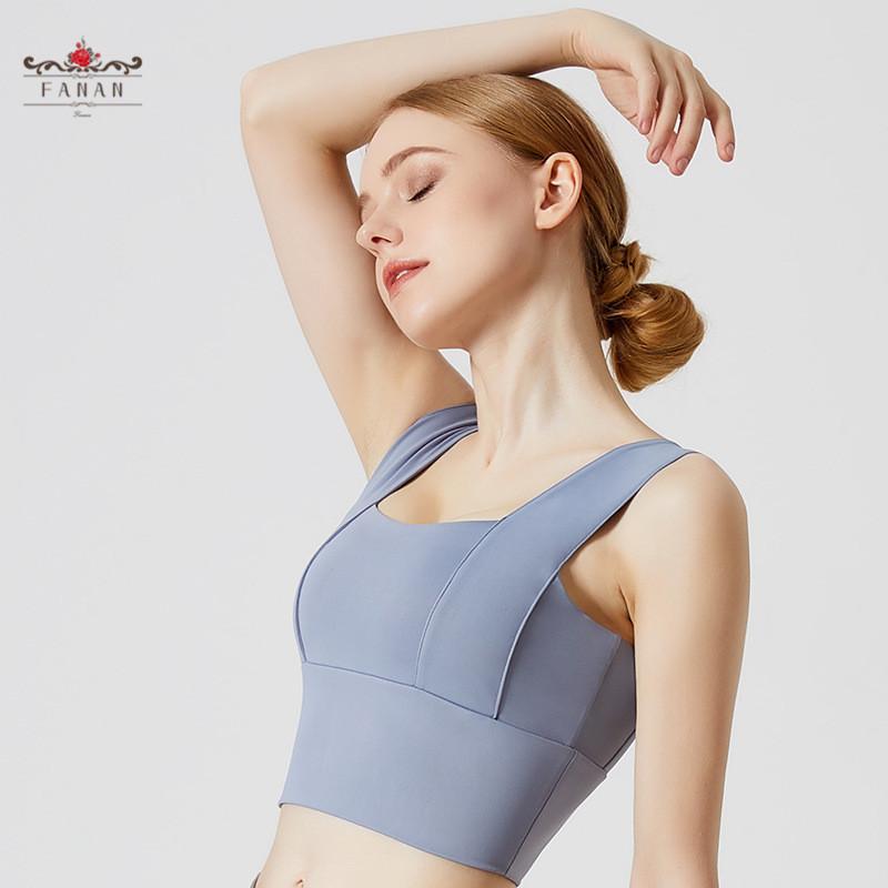 

Women Sports Bras Vest Fitness Yoga Crop Tops Running Shockproof Tank Tops Sexy Solid Color Quick Dry No Trace Workout Vest, Pink