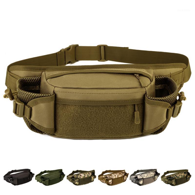 

Outdoor Sports Hiking Hunting Fishing Riding Nylon Waterproof Waist Bags Belt Pouch Tactical Molle Bust Chest Bag Pack Handbags1, Black
