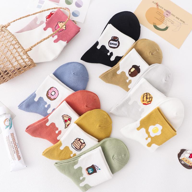 

2020 Autumn 5 Pairs/Pack Kawaii Women Socks Cotton Harajuku Style Cute Socks Women1 Pair Size 35-40 Dropshipping, 5 pairs-14